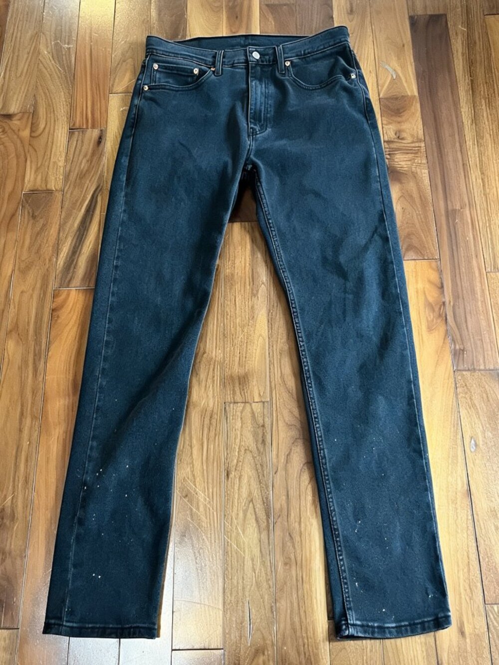 Levi's 502 Jeans Men's W34 L32 Black Taper Fit 5-Pocket Stretch Denim